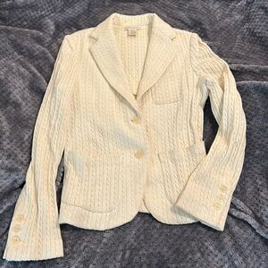 GC cream off white cable knit blazer style jacket SzS